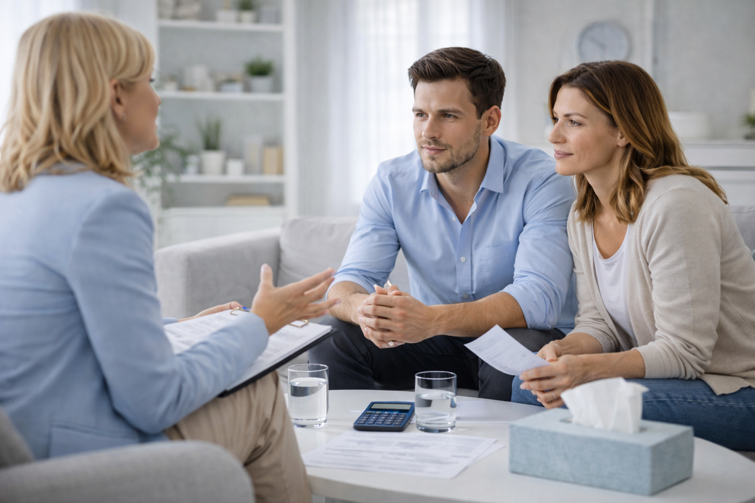 A person feeling relieved and calm after choosing mediation